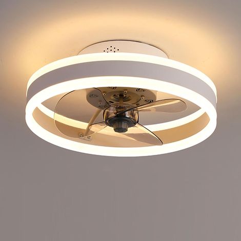 Ventilateur plafond LED 48 W, télécommande 6 vitesses silencieux design moderne (1/4)
