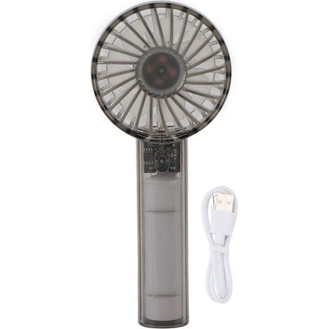 Ventilateur portable mini silencieux 3 vitesses pour voyage, plage et extérieur – noir, 65 x 33,5 x 152,5 mm (1/5)