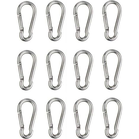 Lot de 12 attaches robustes pour hamac, sport et balançoire, type Lock Dog.