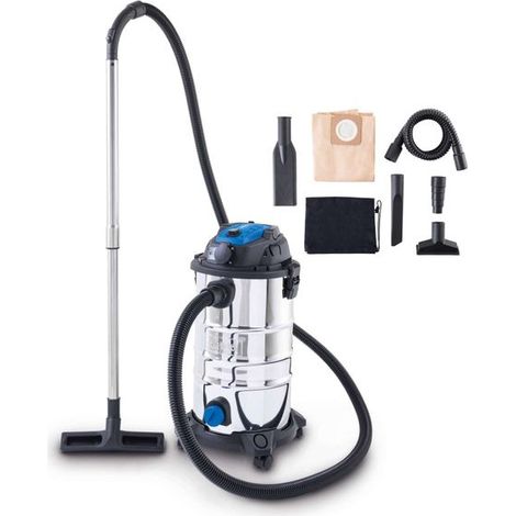 Staubsauger Nass- und Trockensauger Edelstahl 1200w 30l Scheppach vc30 premium