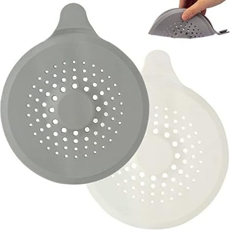 APEX Lot de 2 récupérateurs de cheveux pour bonde de douche avec ventouse puissante, protection de bonde en silicone pour lavabo (1/5)