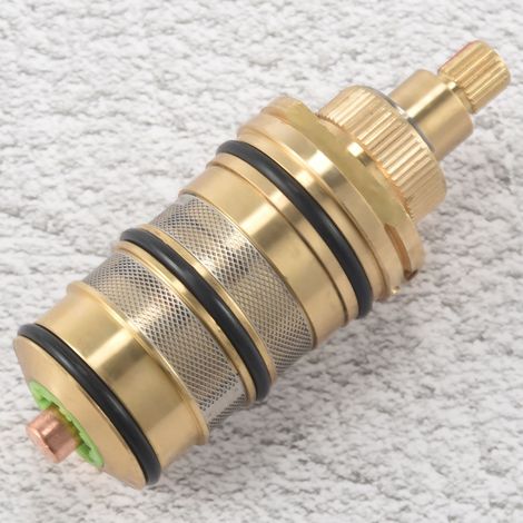 Cartouche Thermostatique et PoignéE en Laiton pour le pour Mitigeur MéLangeur Barre de Douche MéLangeur Douche Cartouche MéLangeur, Or (1/5)