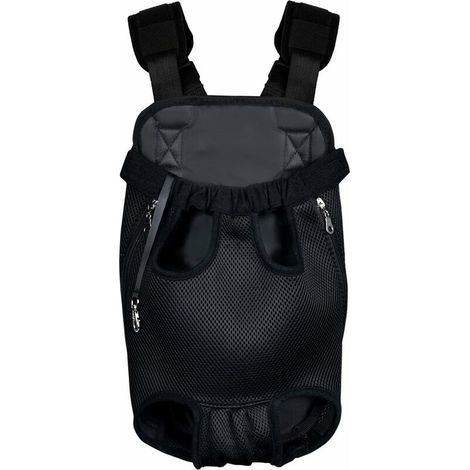 Haustiertragetasche, Hunderucksack, verstellbarer Front-Tragerucksack für Katzen und Hunde, Reiserucksack für Haustiere zum Reisen, Wandern und Campen – Schwarz – Größe L (1/4)