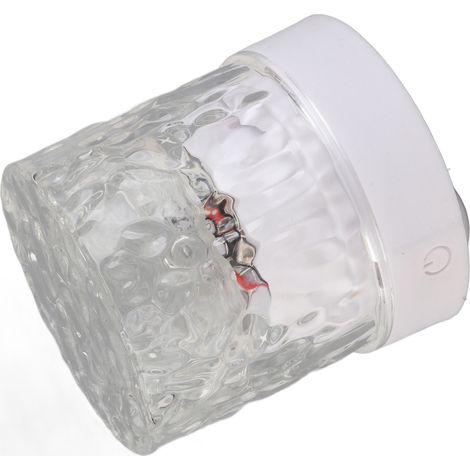 Lampe de table cristal projecteur veilleuse intensité variable 16 couleurs RGB changeantes pour chambre chevet 5W recharge USB (1/5)