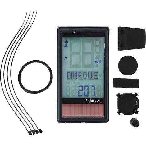 Ordinateur de Vélo Étanche pour VTT et Route, Accessoire Cyclisme avec Compteur de Vitesse (1/5)