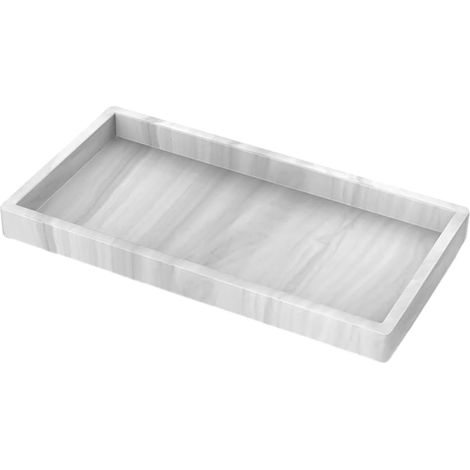 Non Slip Silicone Tray with Marble Design for Bathroom (1/5)