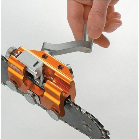 Jig d'affûtage de tronçonneuse Affûteuse de tronçonneuse portative faite de mèches en carbure Affûteuse de tronçonneuse de luxe pour jardinier bûcherons (1/2)