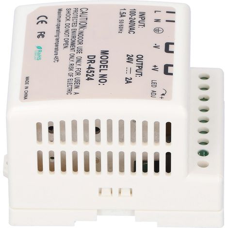 Geregelte und einstellbare LED-Netzteile der Serie DR-45, DIN-Schienen-Schaltnetzteile der Serie DR-45-24 (1/4)