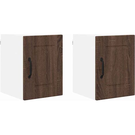 Meuble mural de cuisine，Armoire de cuisine 2 pcs Chêne brun 30 x 31 x 40 cm CFW59238 (1/5)