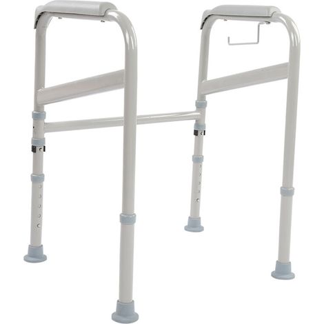 Barres d'appui pour handicapés, Cadre de Rail de sécurité pour Toilettes avec Hauteur réglable pour Salle de Bain, Aide aux Toilettes antidérapantes et Barre d'appui (1/3)