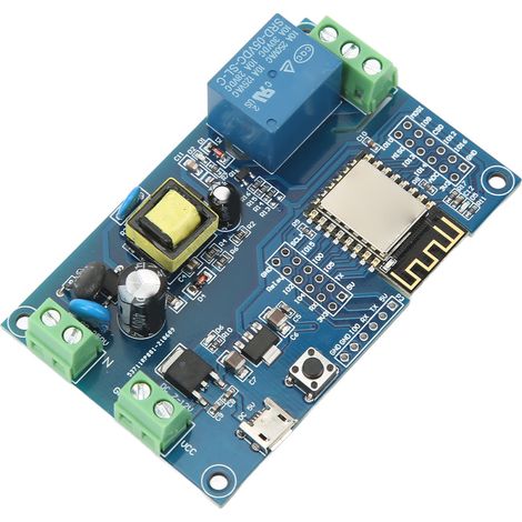 ESP8266 1-Kanal-WLAN-Relaismodul, Entwicklungsboard, AC 90–250 V, DC 7–12 V, USB 5 V, Smart-Home-Automatisierungsschalter (1/5)