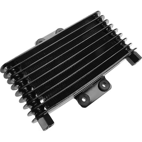 Radiateur de refroidissement de refroidisseur d'huile moteur en aluminium 125 ml pour moto 125CC-250CC ATV noir.