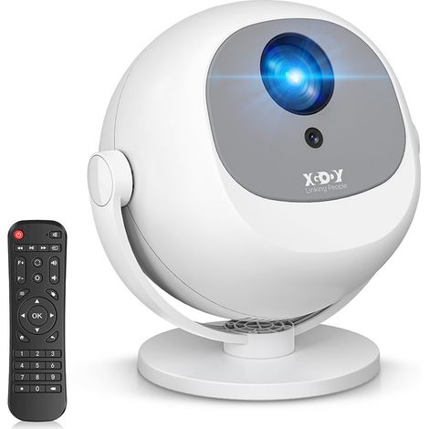 Vidéoprojecteur LCD 4K WiFi 6 Bluetooth 5.0 – Luminosité 12000 lumens – Correction automatique du trapèze – Projection 360°