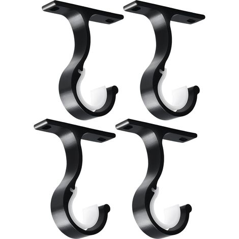4-teilige Gardinenstangenhalterungen aus Aluminiumlegierung für 25-28 mm Stangen, stabile Befestigung für schwere Stangen