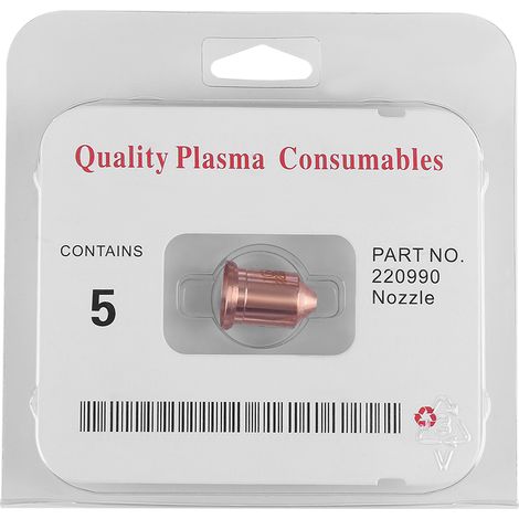 5pcs Plasma Cutter Nozzles Torch Tips Consumables 220990 for MAX65 Cutting Machine