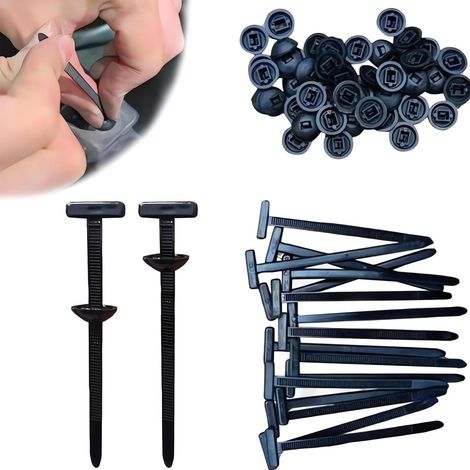 Boucles câble nylon auto-verrouillantes, 100+100 (1/5)