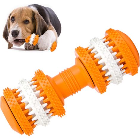 Hundespielzeug Unzerstörbares Hundekauspielzeug Naturkautschuk Hundespielzeug Interaktiver Hundefutterspender Spielzeug für mittlere und kleine Hunde Saubere Zähne. (1/5)