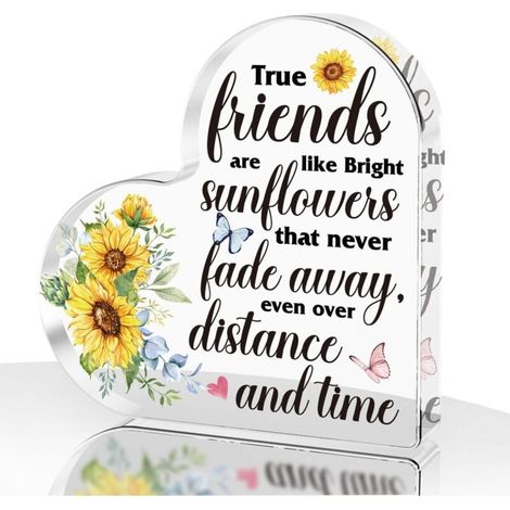 Plaque acrylique cœur décoratif, objet souvenir pour papa maman sœur(15 cm) (1/4)