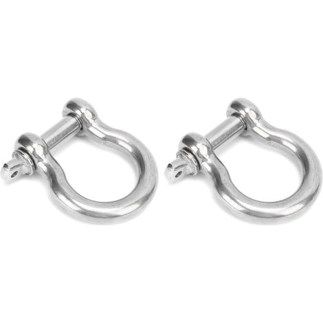 2 pièces Manille en Acier Inoxydable Boucle en D pour Équipement de Randonnée et Camping, Résistance 950kg (M18) (1/5)