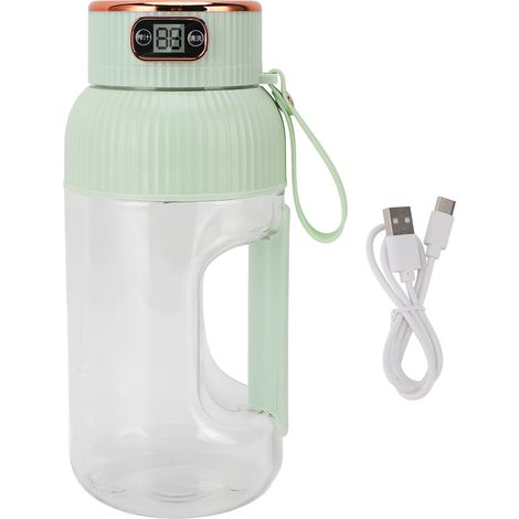 Presse-agrumes portable 150 W 1200 ml, mini mixeur multifonctionnel de voyage pour salle de sport, maison, bureau, sport en plein air, vert (1/5)