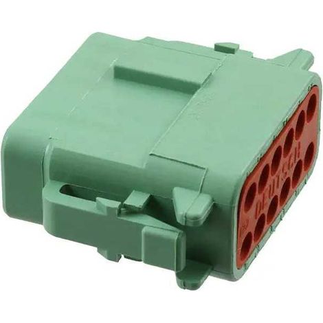 Connettore Serie DTM Maschio 12 Vie Verde