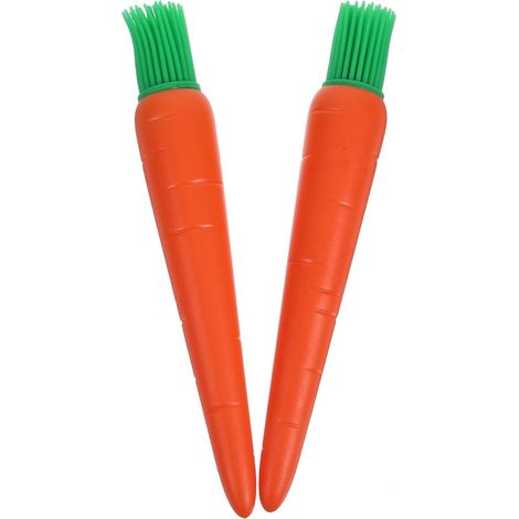 Pinceaux en silicone pour pâtisserie et barbecue, lot de 2, pinceaux à huile multi-usages, manches confortables, adaptés à la cuisine et à la pâtisserie.
