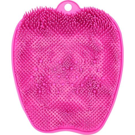 Tapis gratte-pieds rose pour douche, masseur plantaire antidérapant améliore la circulation, soulage les pieds fatigués et douloureux, exfoliant doux pour bain. (1/5)