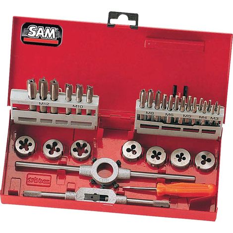 Set von Gewindebohrern und Gewindeschneidern - 31 Teile SAM - CTF31
