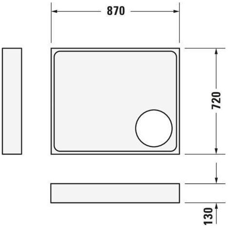 Support de baignoire Duravit pour 720117 900x750mm