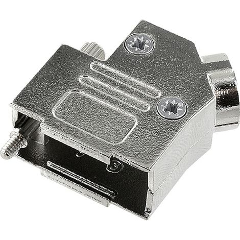 encitech D45ZK-09-K 6560-0106-11 D-SUB Gehäuse Polzahl: 9 Vollmetall 45 ° Silber 1 St. (1/3)