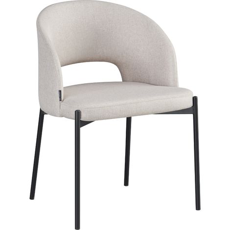 Chaise rembourrée SIENA, tissu beige (1/5)