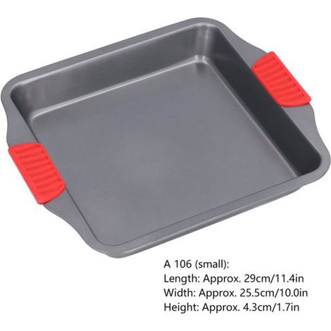 1 Moule à pâtisserie, Carré, Silicone, Antiadhésif, Poignée, Congélateur, Lave-vaisselle