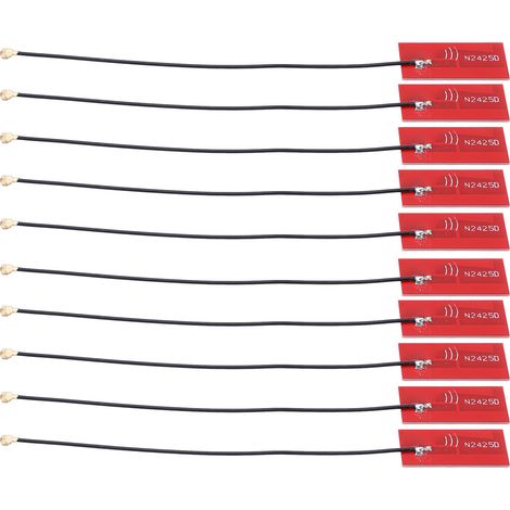 Lot de 10 antennes PCB intégrées double bande rouge pour modules WiFi 2.4G 5.8G 5G Bluetooth, bande de circuit imprimé (1/5)