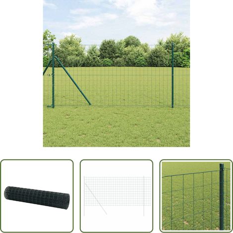 Gartenzaun -  Eurozaun Grün 1,2 x 25 m PVC-beschichtetes Eisen (1/5)