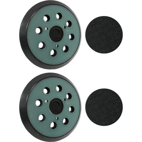 2 plateaux ponçage Makita 125mm - 8 trous - Compatible BO5010/5030/5041, DeWalt DW420/421 - Qualité supérieure