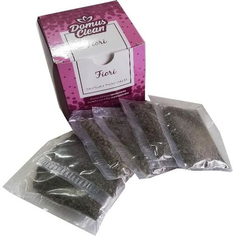 SCATOLA 6 buste da 50gr. GRANULI CRISTALLI PROFUMATI AI FIORI PER ASPIRAPOLVERE