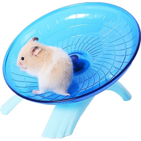 Roue volante pour hamster, soucoupe volante pour petits animaux, jouet d'exercice pour hamster, jouets pour hamster bleu (bleu) (1/4)