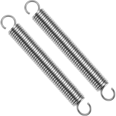 2 Pieces Traction Spring, 150 mm Free Length, 304 Stainless Steel, Wire Diameter 2.5 mm, Outer Diameter 18 mm (1/5)