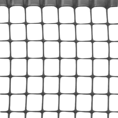 RETE IN PLASTICA QUADRANET X BALCONI maglia mm.10x10 rotolo mt.50 H. cm. 100 - Antracite
