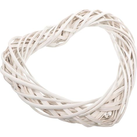 Couronnes en Rotin de Cœur pour Décoration Noël, Cadre de Couronne en Fil de Fer Naturel, pour DIY Time et Remise de Diplôme, sans Bavures (1/5)