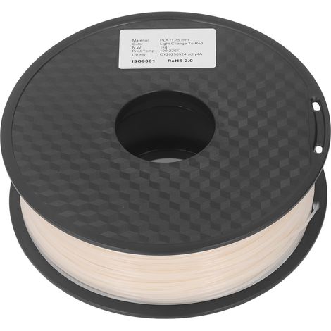 Filament PLA 1,75mm pour imprimante 3D FDM, rouge photosensible, change de couleur à la lumière, lot unique, qualité premium. (1/5)