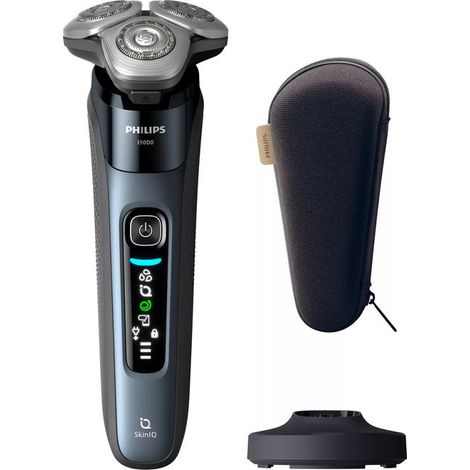 Philips X9001-10 Serie i9000 Rasoio elettrico Wet and Dry con SkinIQ 3 testine autonomia 50 min min colore Blu