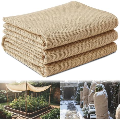 Protection plantes jute - Protection hivernale - Bande jute naturelle - Protection contre gel parasites - Protège troncs 1,6 1 (1/5)