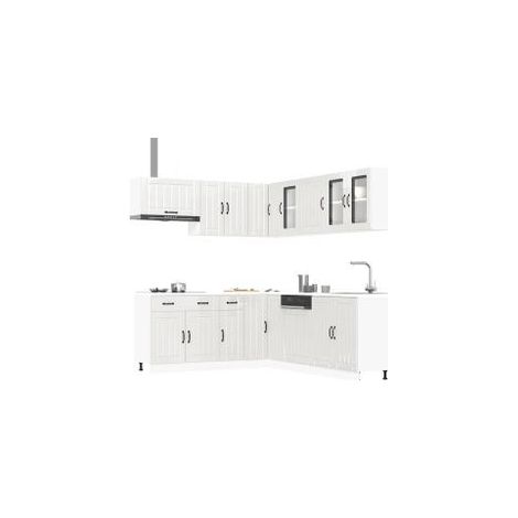 Ensemble d'armoires de cuisine 11 pcs Lucca bois d'ingénierie (1/5)