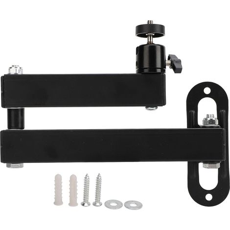 Support Mural de Projecteur Pliable, Support de Projecteur Entièrement Réglable avec Cardan Rotatif à 360 °, Taille de Vis de 1/4 Pouce, pour de Projet Mural au Plafond, (1/5)