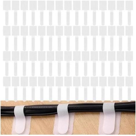 60 crochets adhésifs d'extérieur pour filet de chat - Modèle 3M - Blanc - Convient pour filet de protection pour chat (1/4)
