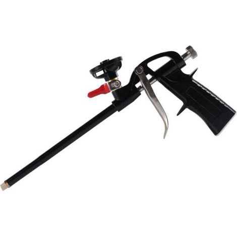 Pistolet à mousse de polyuréthane réglable, pistolet à mousse expansible en métal PU avec interrupteur, pistolet de calfeutr (1/4)