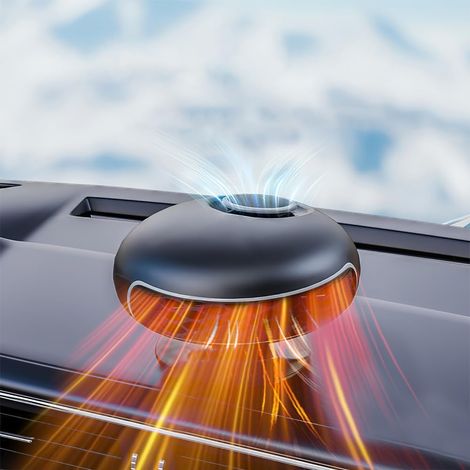 12-V-Heizlüfter fürs Auto, tragbare Heizung, Scheibenentfroster, Luftreiniger und Kühlgebläse, Heizung mit Zigarettenanzünder, zur Montage am Armaturenbrett