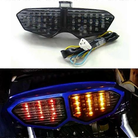 Artudatech Integrierte LED-Rückleuchten mit Blinkern passend für Yamaha YZF R6 2003-2005 YZF R6S 2006-2008-JXLGV (1/5)