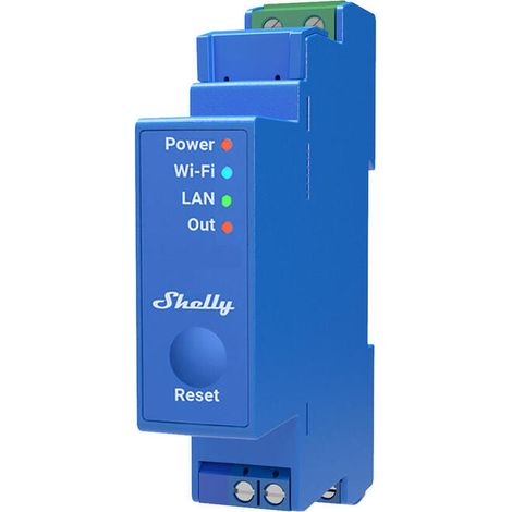 Shelly Pro 1 relé Bluetooth Wi-Fi carril DIN (1/3)